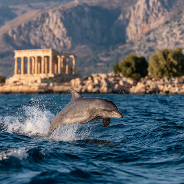 The iconic bottlenose dolphin, displaying the characteristic curved mouth that appears as a permanent smile
