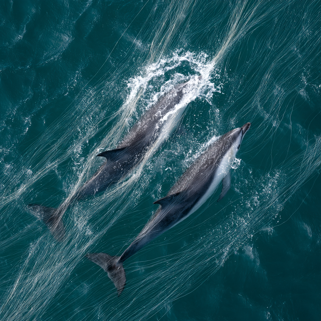 The challenge: Māui dolphins inhabit shallow coastal waters that overlap extensively with fishing zones, making protection measures politically complex but biologically essential.